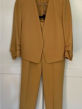 Women's Tailored Two-Piece  Suit.  Mustard yellow